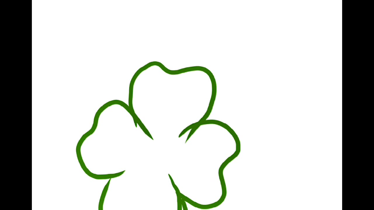 Four Leaf Clover Digital Drawing