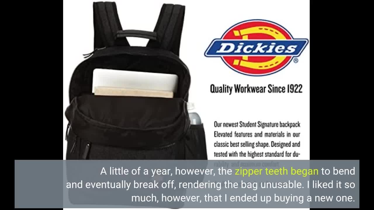 Dickies Signature Backpack for School Classic Logo Water-Overview