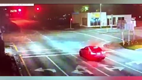 Miami Gardens, Florida Police SUV Gets Rammed In Red Light Crash.