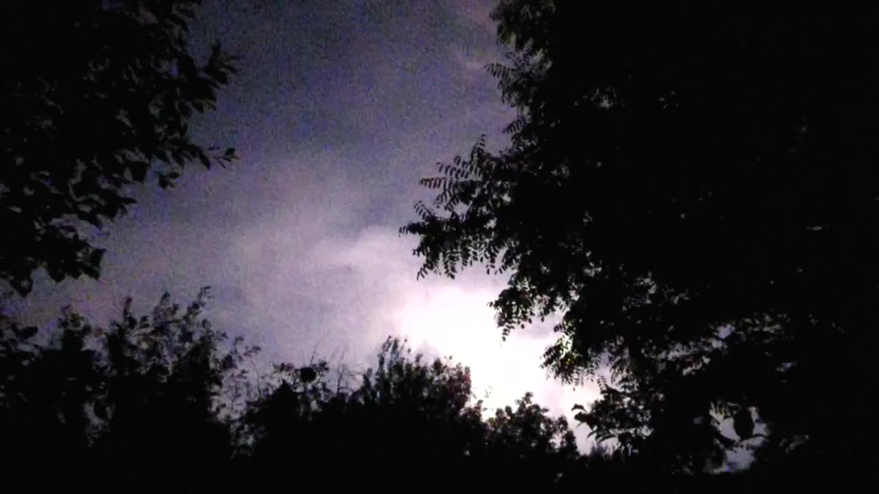 Thunder and Lightning at night sky Relaxing Nature [Free Stock Video Footage Clips]