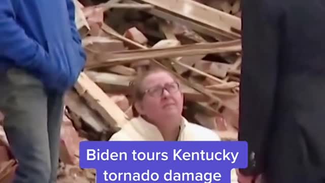 Biden tours Kentucky tornado damage