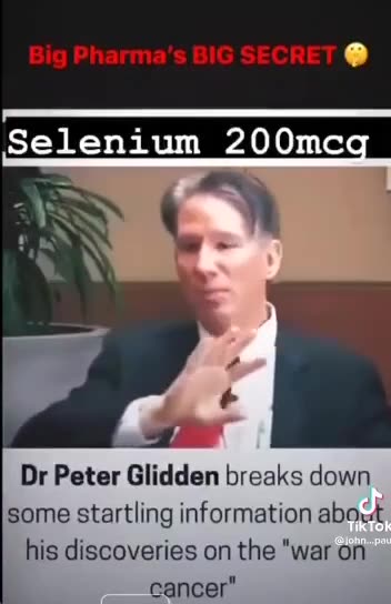 💥You kill cancer w/ nutrition. Selenium can kill it. Starve the food source, sugar and glutamate.