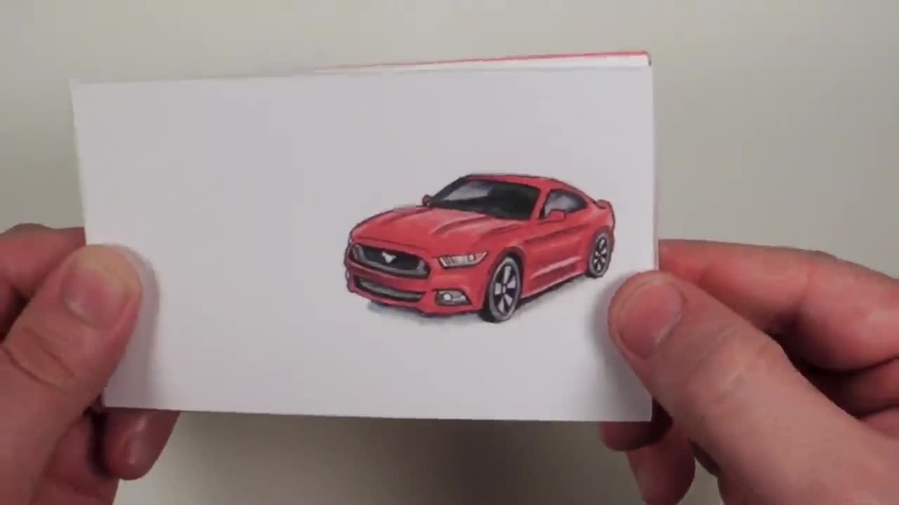 2015 Ford Mustang Hand Drawn Flipbook Commercial