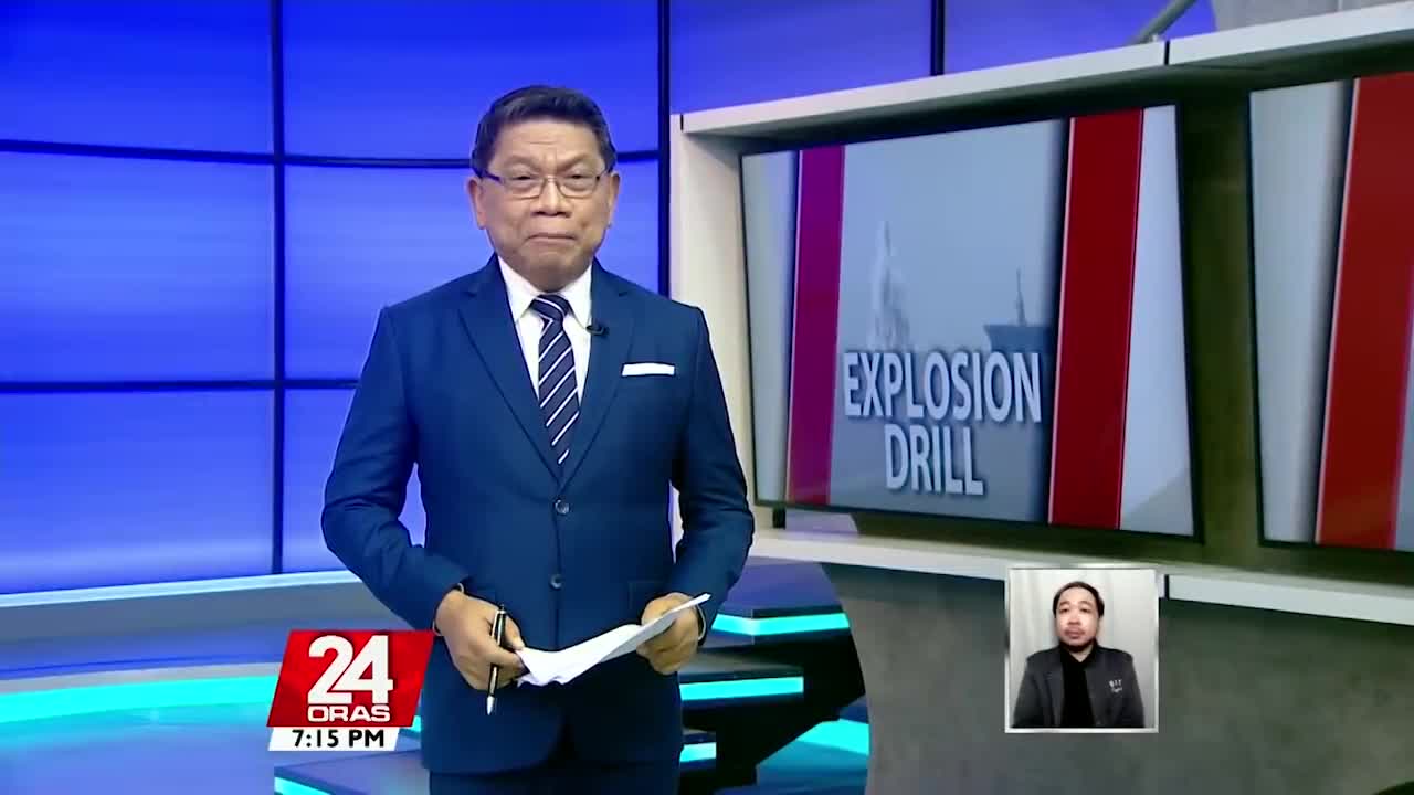 Pinakabagong aircraft carrier ng Amerika na USS Gerald R. Ford, sinabak sa explosion drill _ 24 Oras