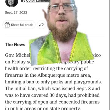 Byte Size News - NM Governor does another 2nd amendment ban