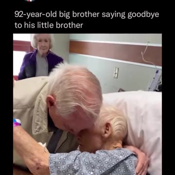 92-years old big brother saying goodbye to his little brother🥺♥️