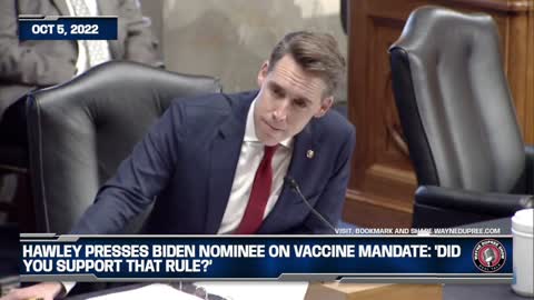 Hawley Presses Biden Nominee On Vaccine Mandate: 'Did You Support That Rule?’