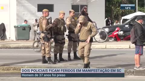 Manifestantes bolsonaristas atacam viaturas no Pará | SBT Brasil (07/11/22)