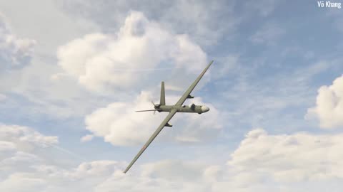 The Russian Air Force's state-of-the-art Kronshtadt Orion UAV on its way to perform an airstrike