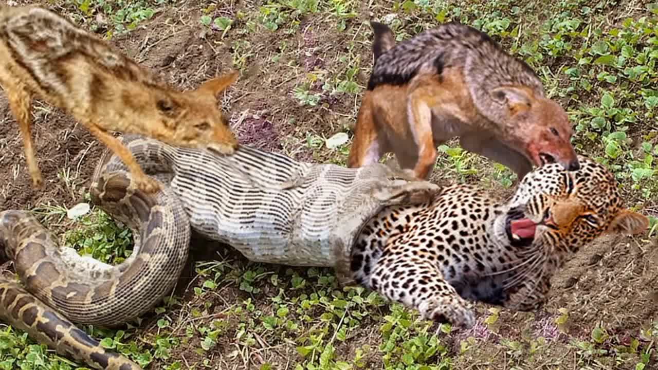 Hyena vs Phyton|Best attack and fight