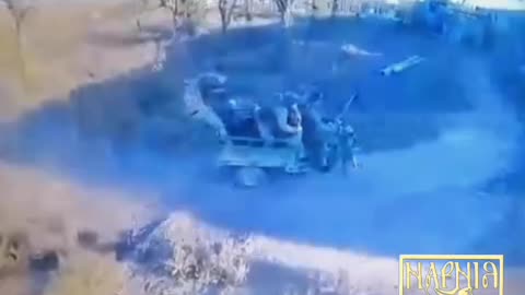 Drone Strike on an Overloaded Russian 4WD