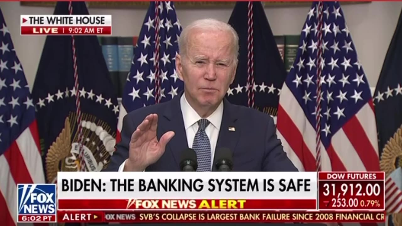 3.13.23 | Biden on SVB Collapse: Blames Trump & Takes No Questions