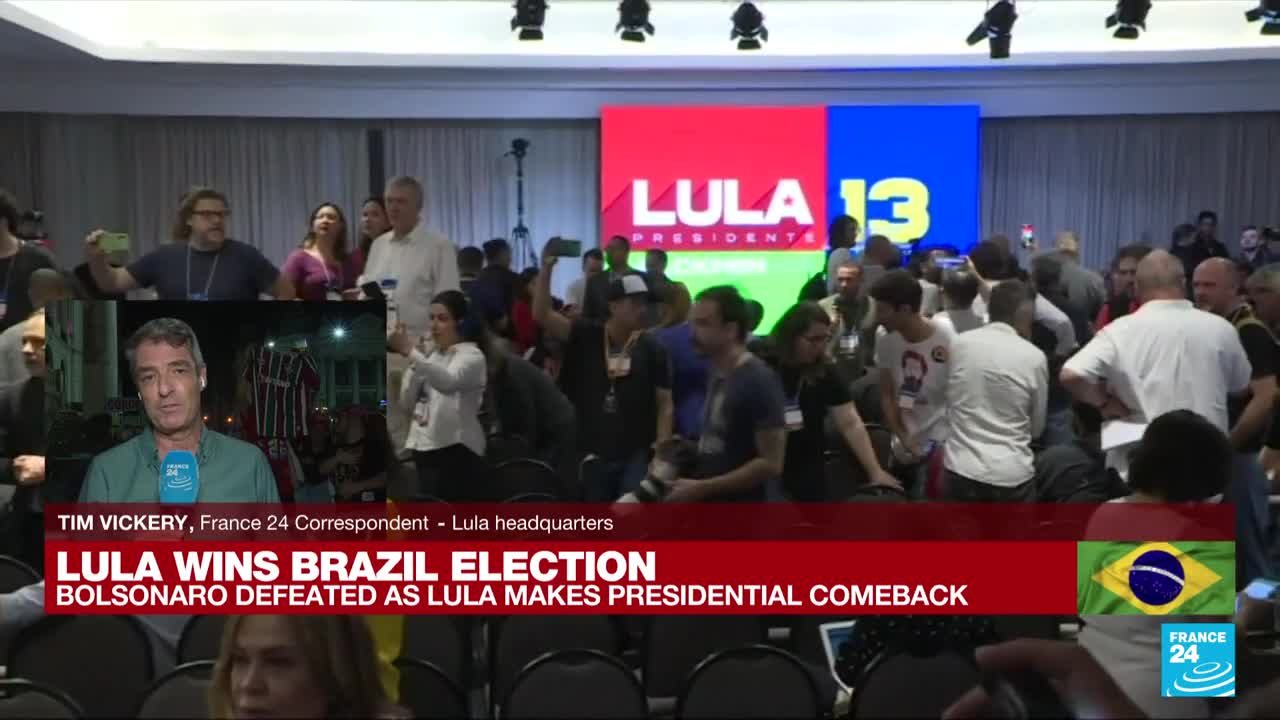 'This is a fraud': Bolsonaro's supporters react after leftist Lula wins Brazil vote • FRANCE 24