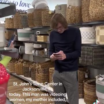 MAN reportedly went into the WOMEN'S bathroom at a mall in Jacksonville, FL, he took videos & pictures of women