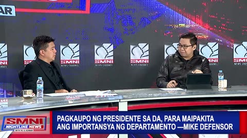 Pagkaupo ng Presidente sa DA, para maipakita ang importansya ng departamento –Mike Defensor