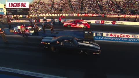 Lance Abbott wins Top Sportsman at Auto Club NHRA FInals