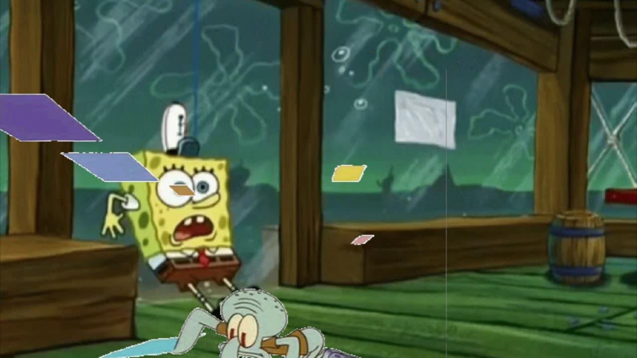 Squidward Is Playing With Tiles While SpongeBob Is Hyperventilating 😱