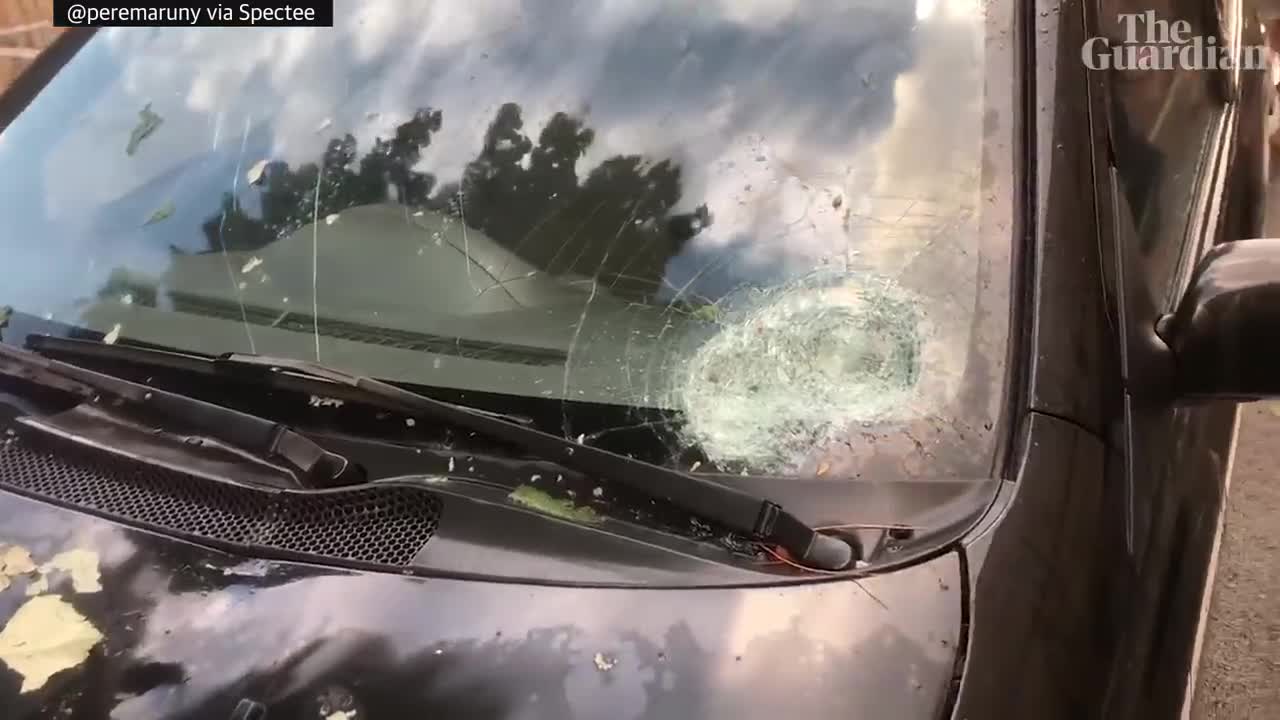 North-eastern Spain hit by barrage of large hailstones