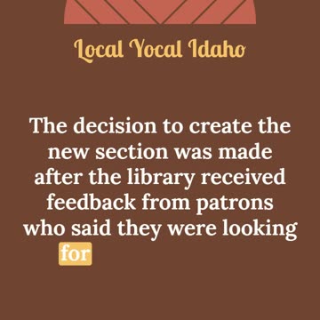 Boundary County Creates Adult Book Section #idaho #podcast #northernidaho #politicalnews