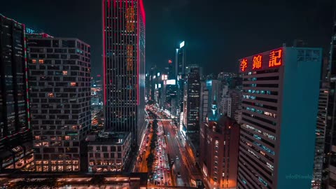 4k Hong Kong Video Beautiful City