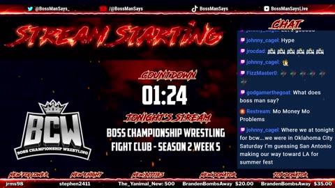 BOSS CHAMPIONSHIP WRESTLING FIGHT CLUB - SEASON 2 WEEK 5 l !Discord !Links !JoinBCW l