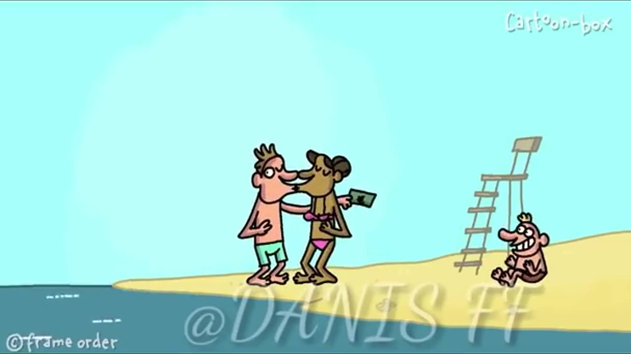 A big Shark attack girls | comedy video cartoon video