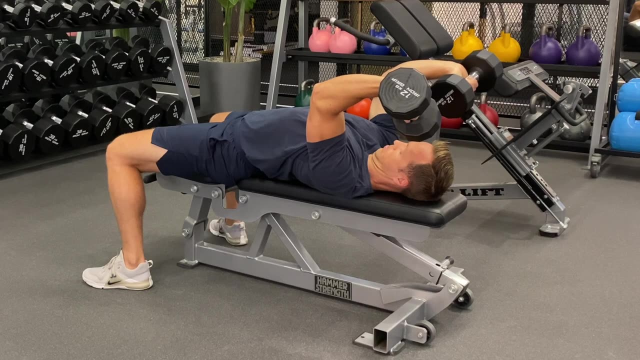 8. Dumbbell Isometric Tricep Extension