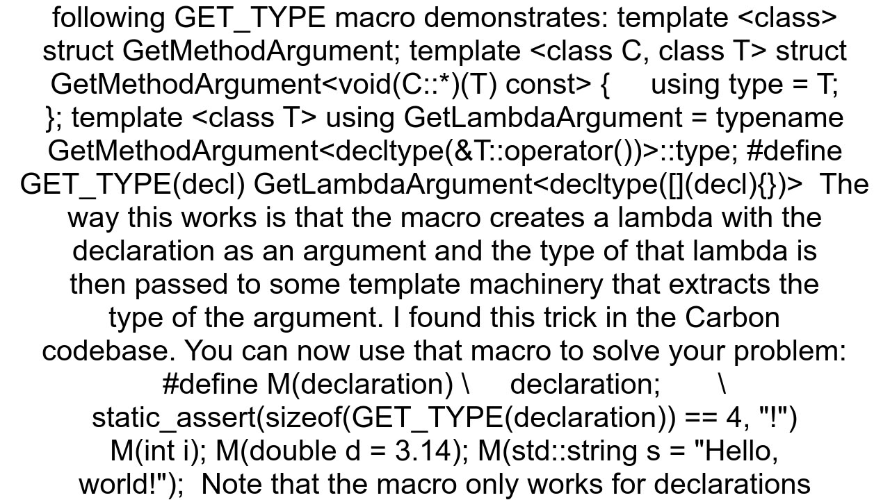 Deduce the type of a declaration