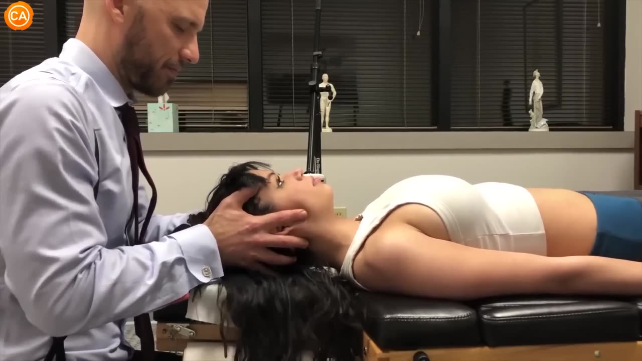 Ballerina, TIGHT Back & HUGE Knots EXPLOSIVE Cracks I ASMR Chiropractic-(1080p)