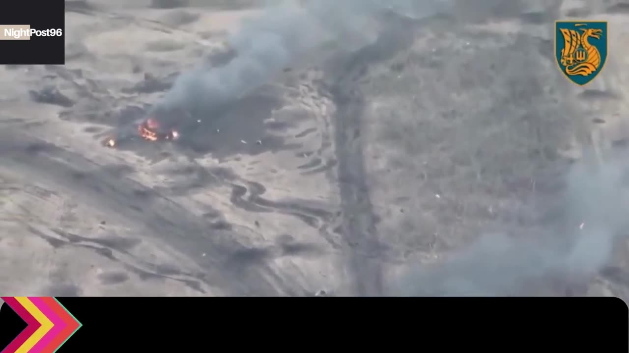 Russian armored vehicles engaged in combat while advancing into Donetsk _ ukraine war video footage