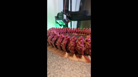 Close up 3D printing Flame Dragon 3D