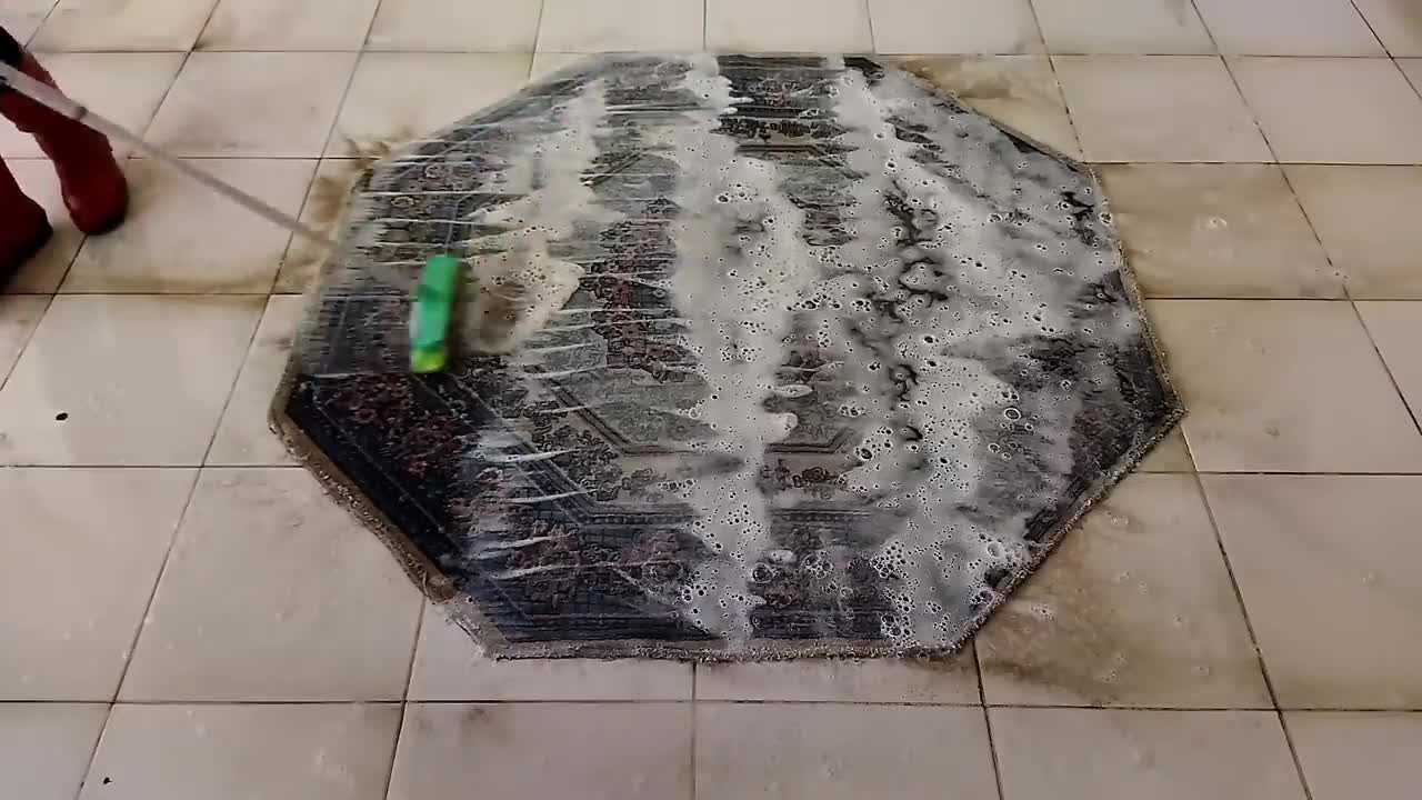 Flooded- Hard dirty carpet cleaning satisfying rug cleaning ASMR