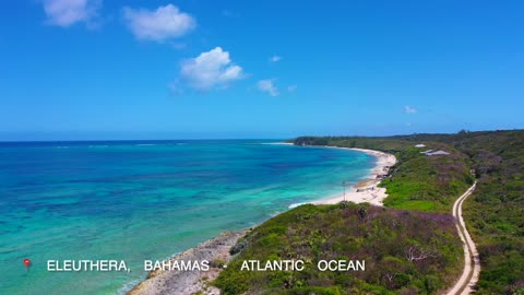 Eleuthera, Bahamas - Atlantic ocean | 4k Drone Flyover