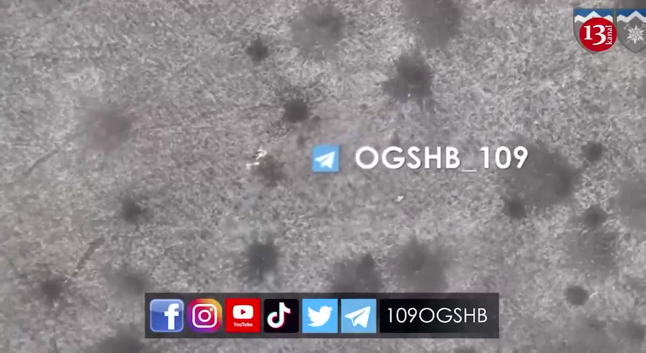 Duel of helpless Russians in Ukrainian steppes with a drone - They surrender