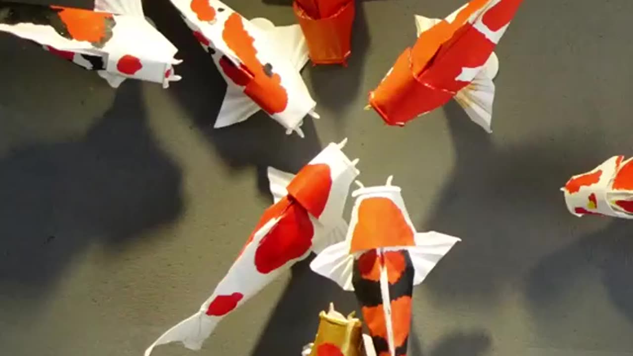 How to make an origami koi fish - 鯉魚折り紙