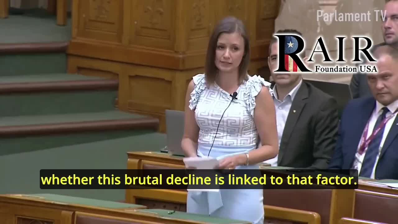 Hungarian MP links dramatic drop in birth rate to mass vaccinations against Covid19.