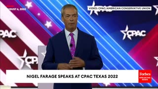 Nigel Farage Gives A Speech At CPAC 2023