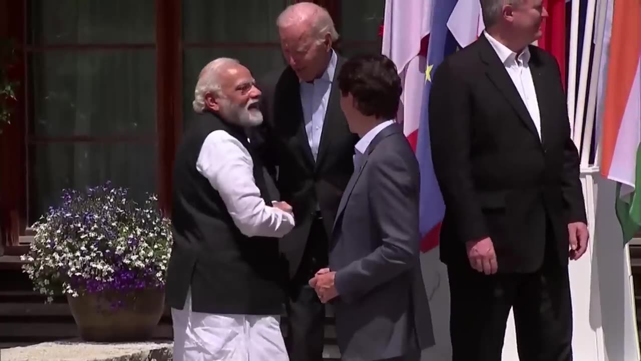 Modi with US President Joe Biden and PM Trudeau of Canada at G7 Summit in Germany