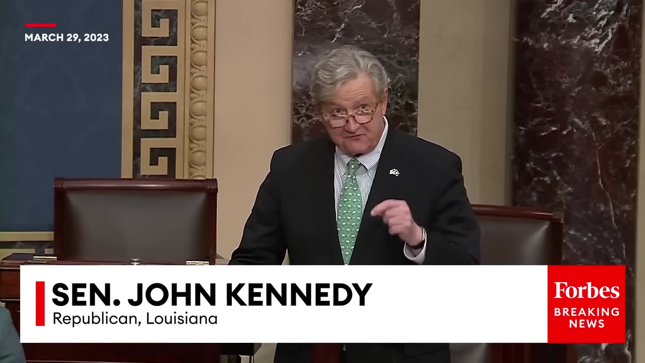 JUST IN- John Kennedy Issues Epic Warning On Senate Floor