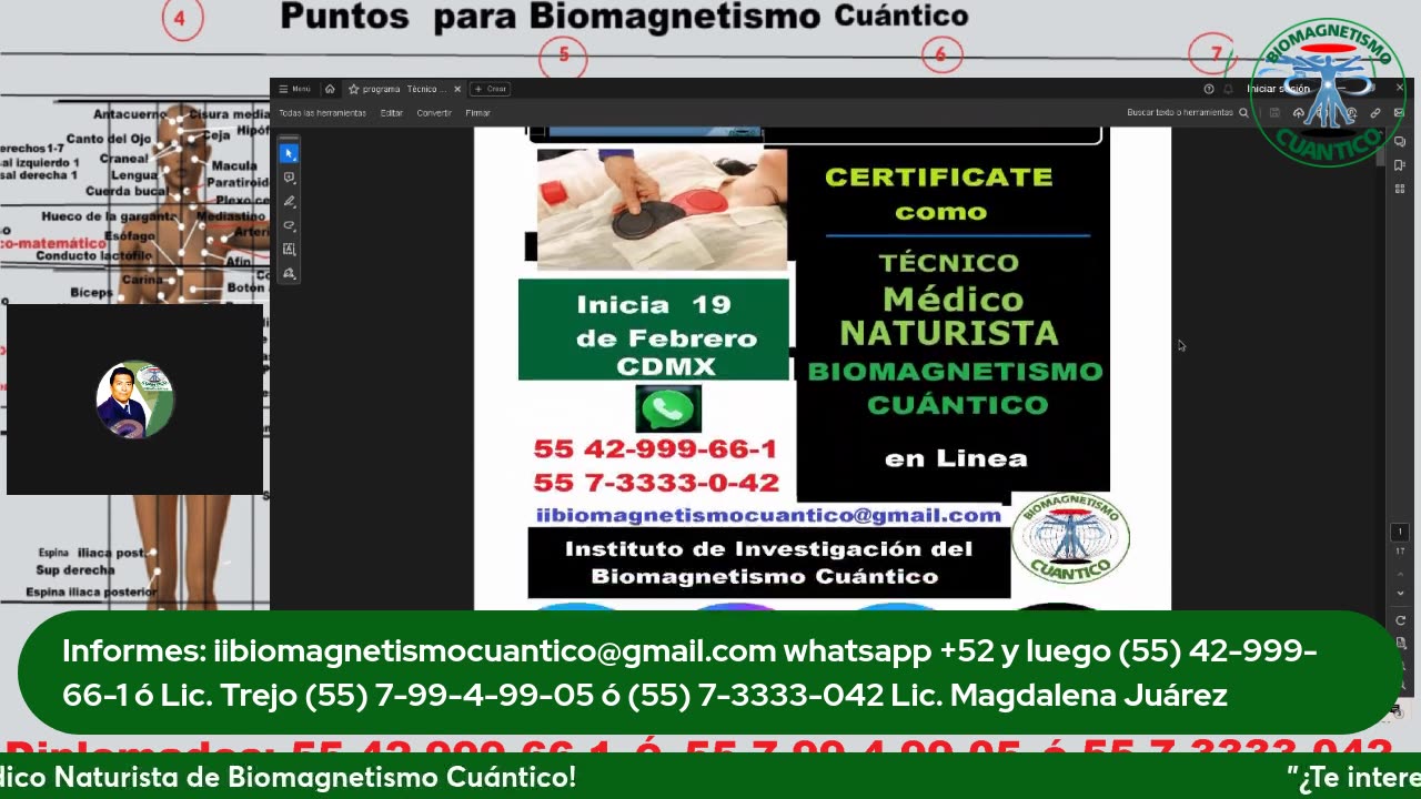 Certifícate como Técnico Médico Naturista de Biomagnetismo Cuántico en Línea (Internacional)