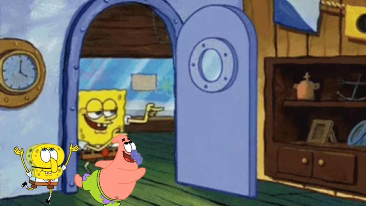 SpongeBob And Patrick Are Pretending To Be Imposters While SpongeBob Exits In Style