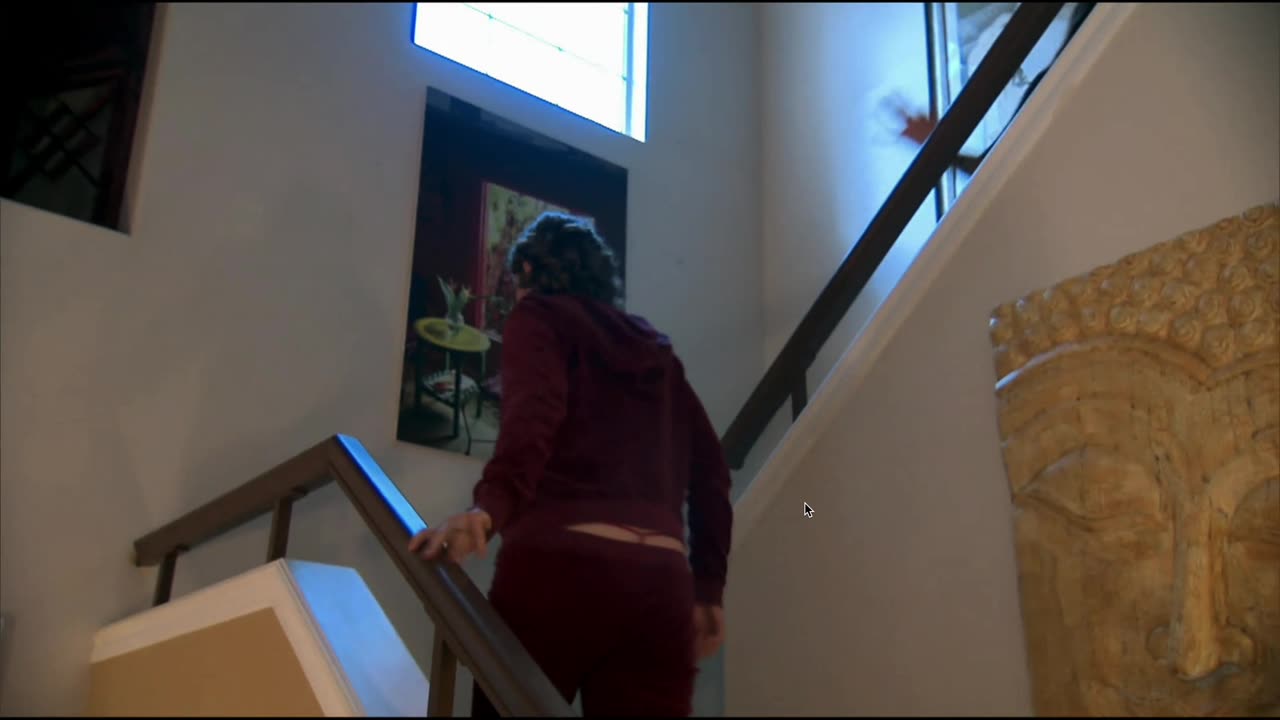 Andrea Arlington Red G-String Slip on TV!!!