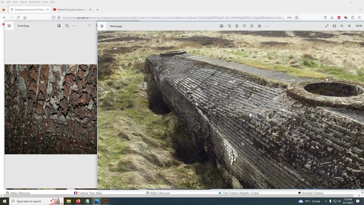 Melted Structures and Heat Damage Evidence