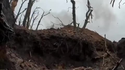 Ukrainian's Soldiers Recording Their Own Trenches In Bakhmut