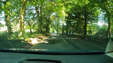 Driving to Coniston lake. Lake district. GoPro.