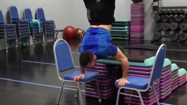 Handstand obstacle course.