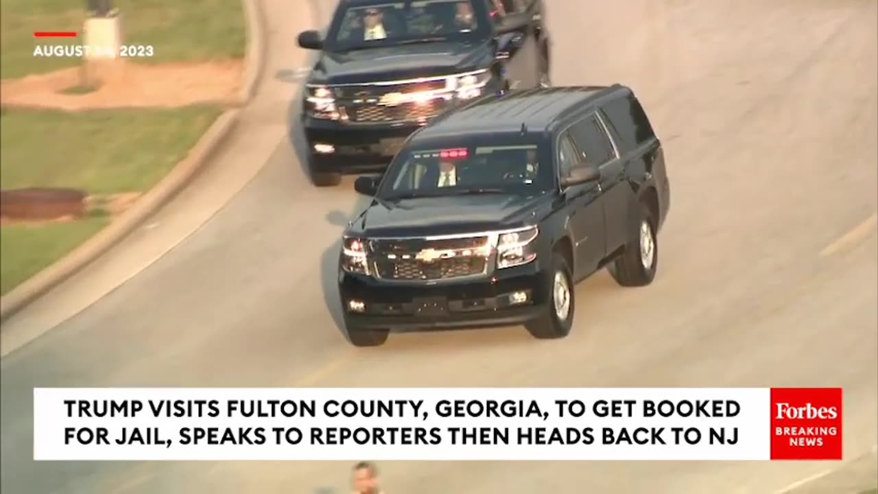 WATCH: Trump Goes To Fulton County, Georgia Jail For Arrest, Then Speaks To Reporters