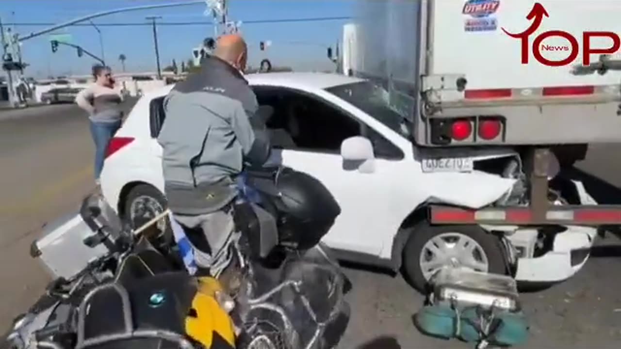 An anti-Israel in the U.S. tried to ram a man who had an Israeli flag on his motorcycle.