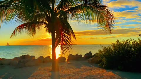 Sunset views on beach