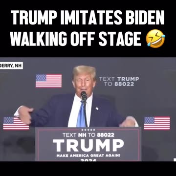 Trump Imitates Biden Walking Off Stage
